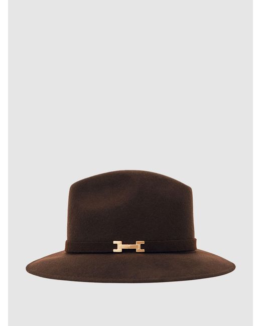 Reiss Black Holly Wool Fedora