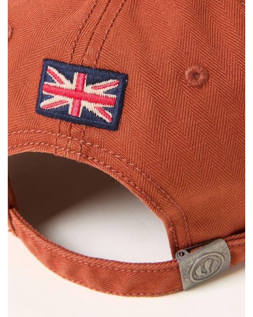 FatFace Blue Fatface Herringbone Baseball Cap for men