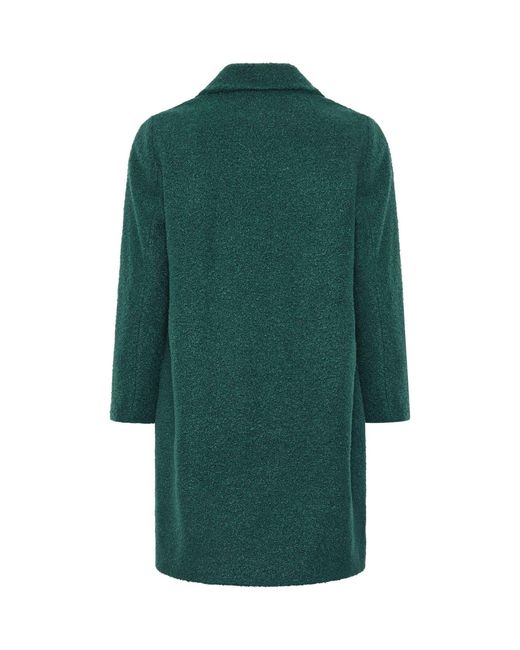 Evans Green Faux Shearling Collared Jacket