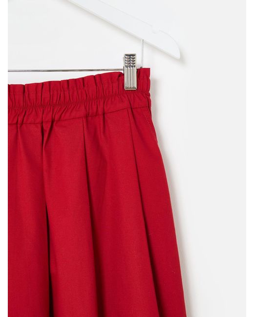 Oliver Bonas Red Elasticated Waist Midi Skirt