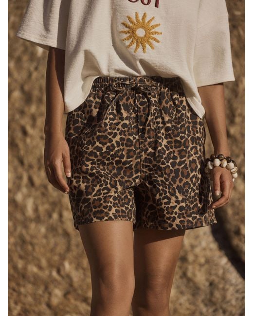 Next Natural Drawstring Mini Shorts