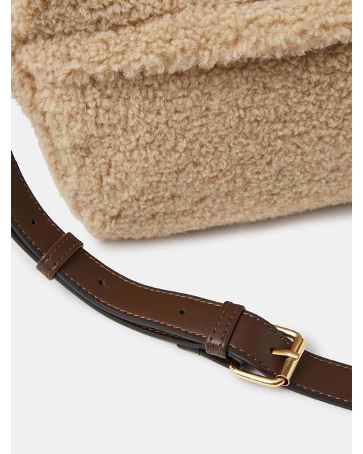 Accessorize Natural Borg Cross-Body Bag