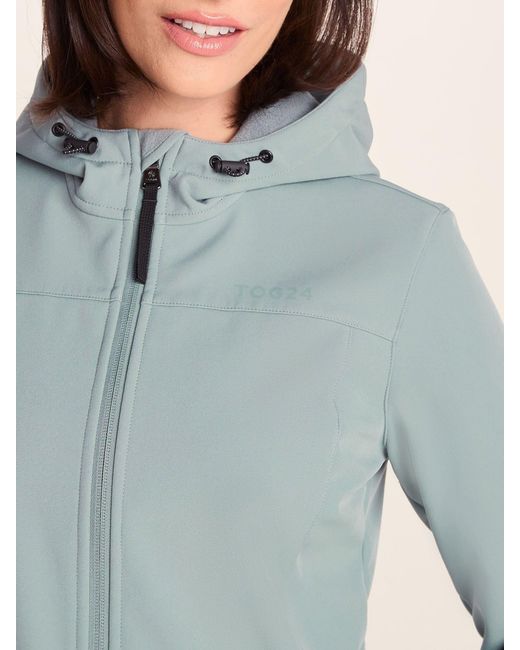 TOG24 Blue Keld Long Shower Resistant Hooded Softshell Jacket