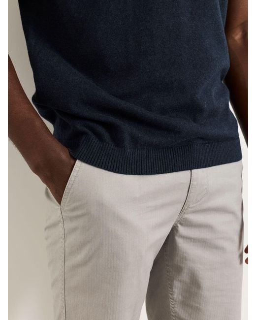 FatFace Blue Fatface Rye Knitted Polo Shirt for men