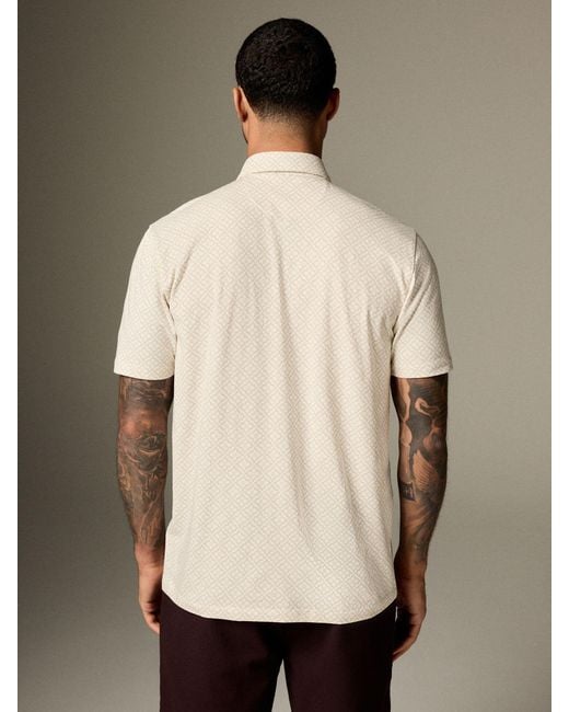 Next Brown Short Sleeve Print Polo Shirt for men