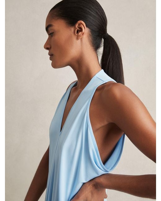 Reiss Blue Jersey Maxi Dress