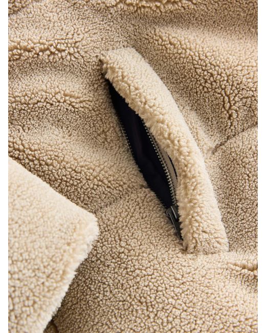 Next Blue Ecru Borg Funnel Puffer Jacket for men