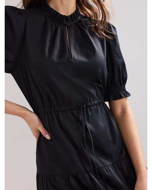 Phase Eight Black Jen 100% Cotton Midi Dress
