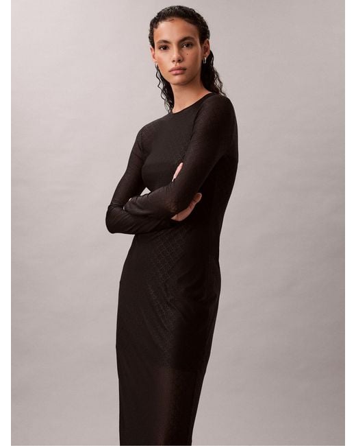 calvin klein black maxi dress Calvin Klein Women's Sheer Cut Out Back Maxi Dress - Black
