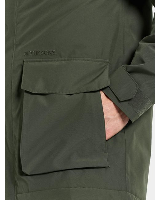 Didriksons Gray Liam Waterproof Coat for men