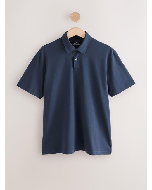 Next Blue Regular Fit Short Sleeve Jersey Polo Shirts 3 Pack for men