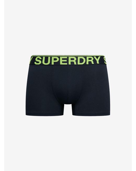Superdry Blue Trunks 3 Pack for men