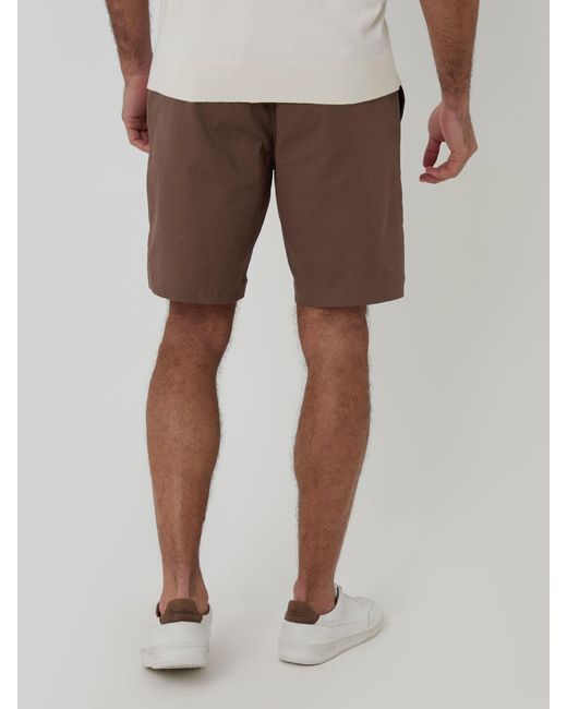 Threadbare Brown Stretch Chino Shorts for men