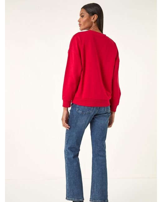 Roman Red Placement Print Jersey Stretch T-Shirt