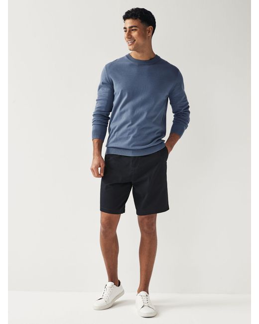 Next Blue Straight Fit Stretch Chinos Shorts for men