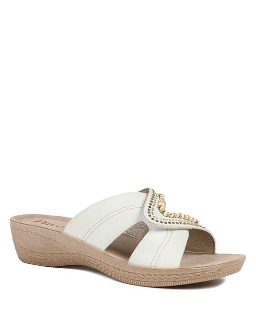 Pavers White Adjustable Lightweight Mule Sandals