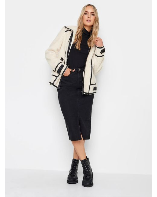 Long Tall Sally Black Borgjacke Mit Durchgängigem Reißverschluss