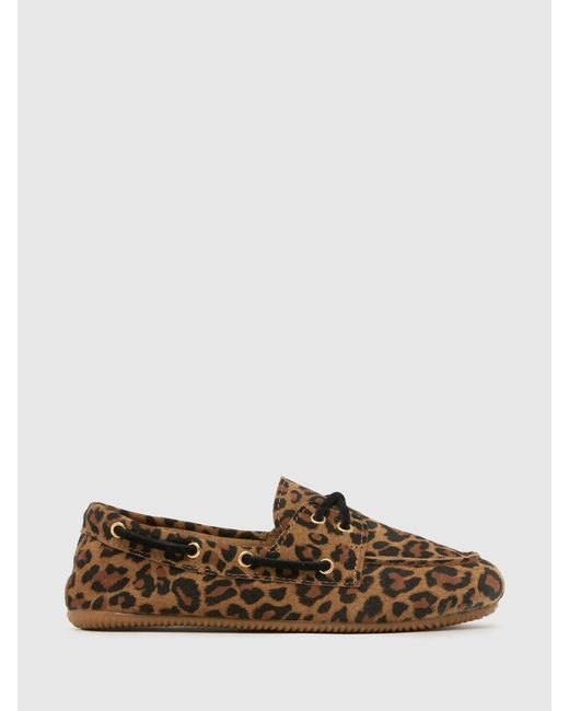 Schuh Brown Mokassin-Bootse