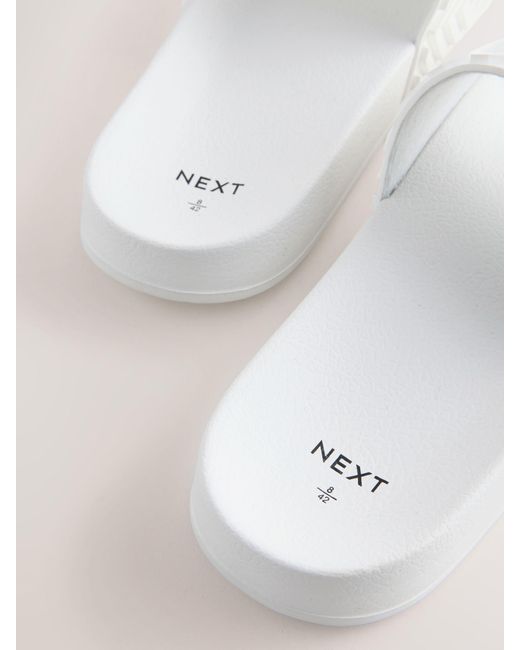Next Natural Moulded Sliders for men