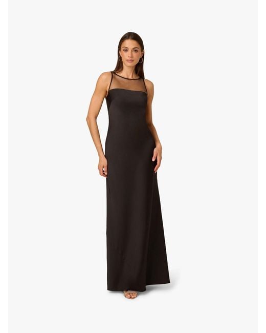 chinese dress ladies Long Sleeve Damask Burnout Velvet Midi Dress in Black