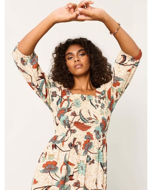 FatFace Natural Fatface Adele Regular Midi Dress