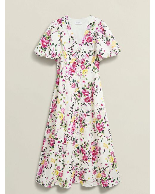 Hobbs Womens White Petite Taylor Dress dresses