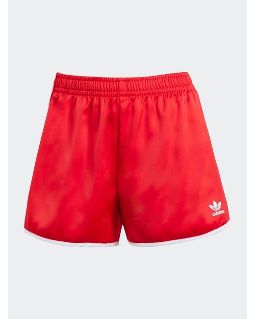 Adidas Originals Red Adicolour 3-Stripes Sprinter Shorts
