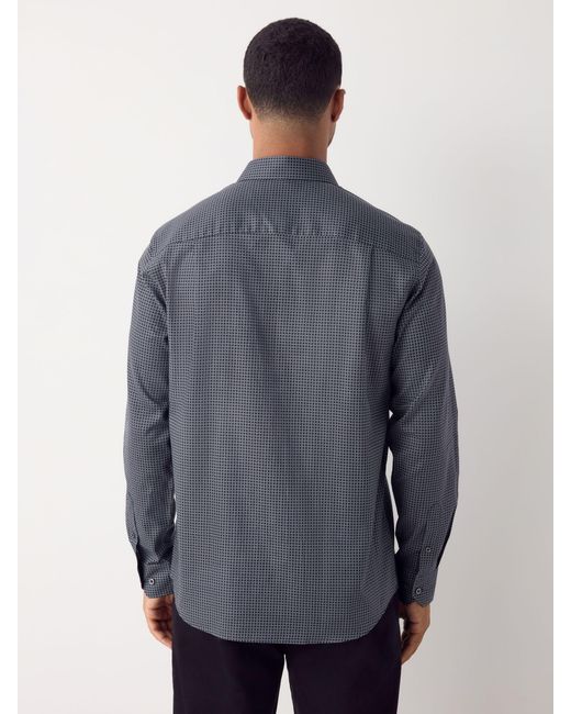 Next Blue Regular Fit Long Sleeve Print Shirt for men