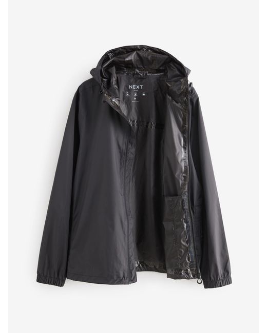 Next Black Drytech Lightweight Waterproof Packable Jacket for men
