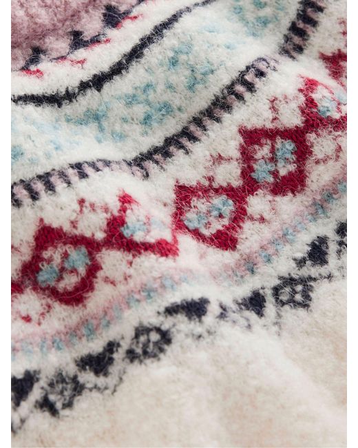 Boden White Bouclé Raglan Jumper