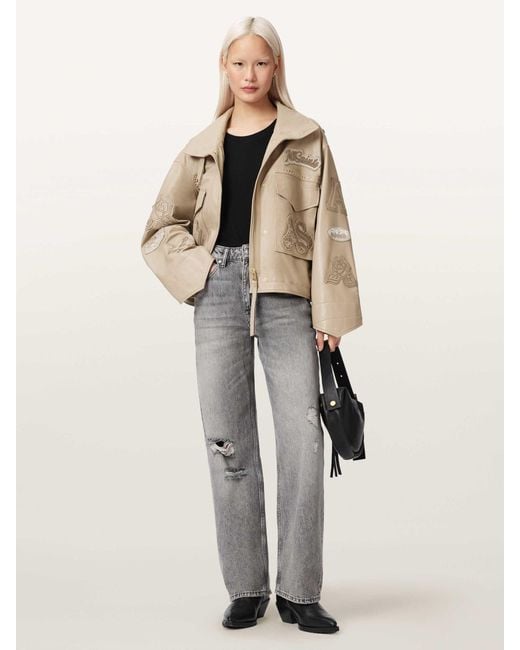 AllSaints Natural Allsaints Clay Patch Jacket