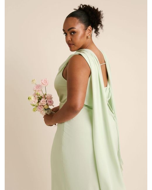 bridesmaid dresses with neck scarf Tilly Satin High Neck Bridesmaid Dress
