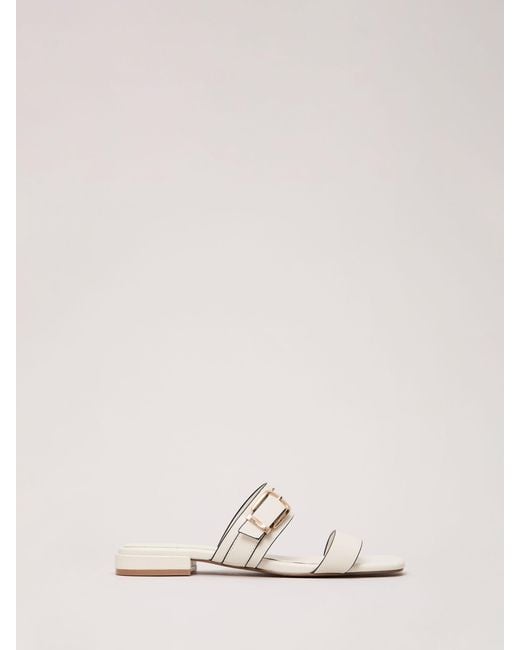Phase Eight Natural Buckle Flat Sandals