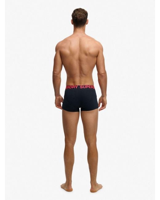 Superdry Blue Trunks 3 Pack for men