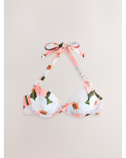Ted Baker Pink Triangle Hardware Bikini Top