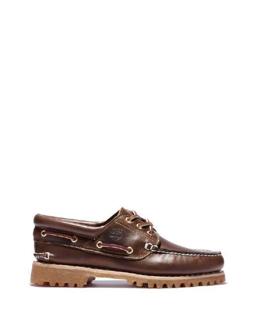 Timberland 3 Eye Lug Boat Shoes in Brown for Men | Lyst
