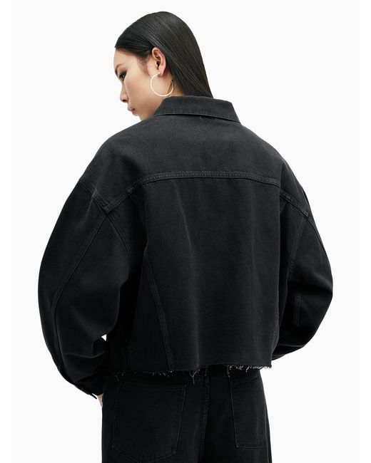 AllSaints Black Allsaints Piper Stud Shacket