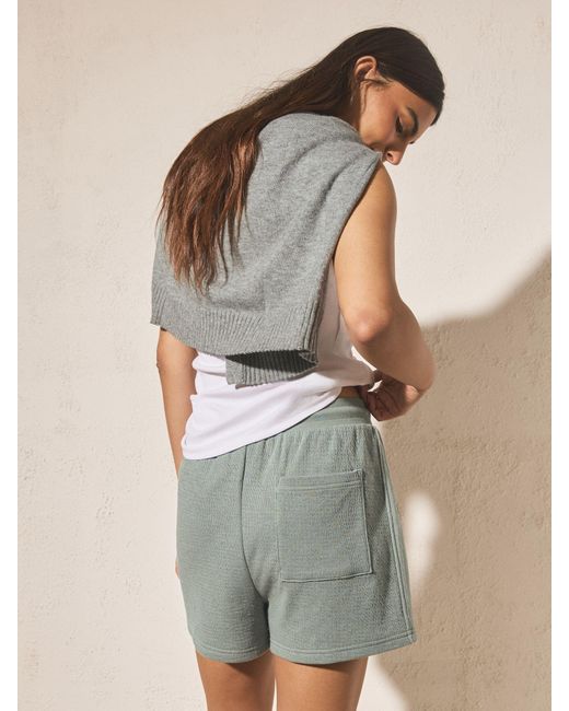 Next Green Textured Shorts