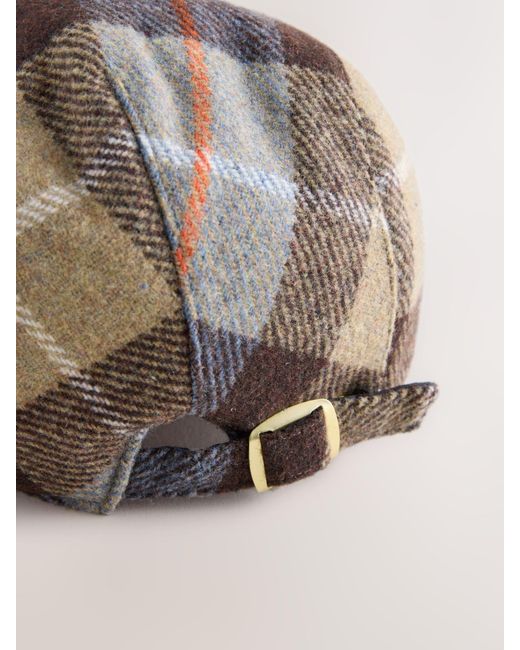 Next Gray Check Flatcap Hat