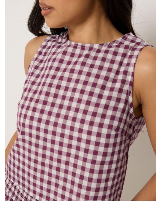 PixieGirl Petite Red Pixiegirl Petite Gingham Shell Top