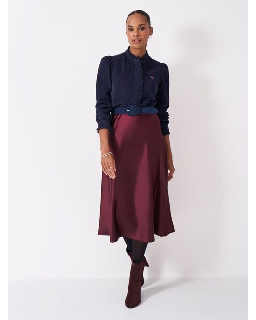 Crew Blue Cord Pie Crust Blouse