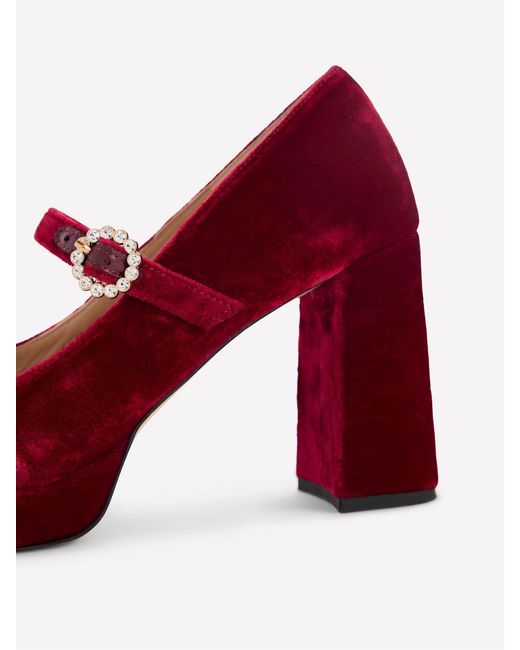 Boden Red Platform Mary Janes Shoes