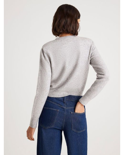 River Island Gray Crew Neck Embellished Trim Jumper