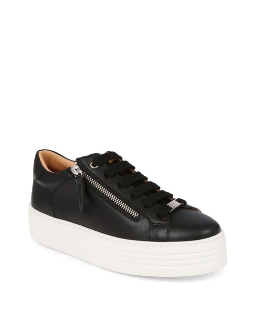 Jones Bootmaker Black Jones Bootmaker Amaliada Leather Platform Trainers