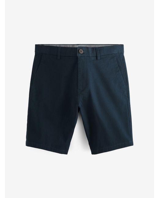 Next Blue Relaxed Fit Stretch Chinos Shorts for men