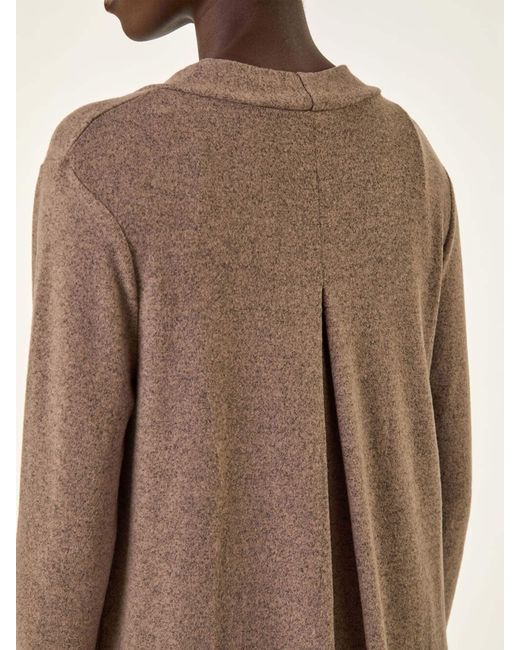 Roman Brown Longline Knit Cardigan