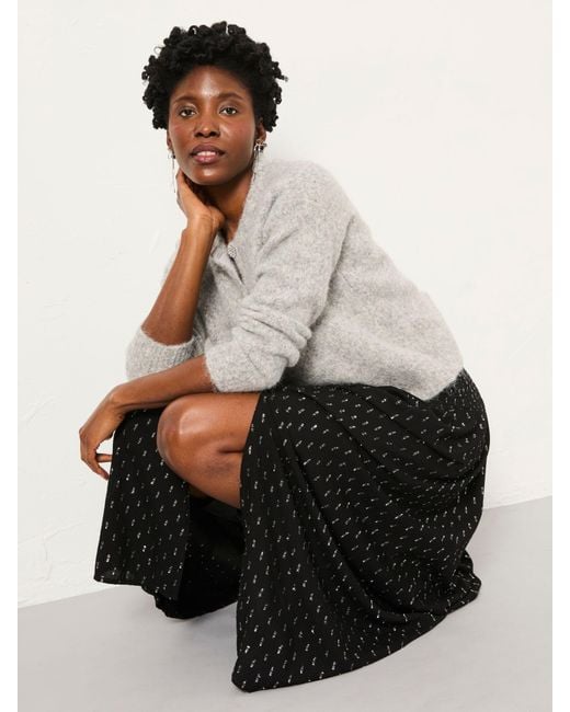 FatFace Black Fatface Harper Midi Skirt