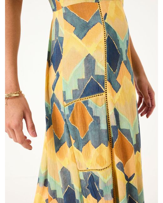 FatFace Metallic Fatface Mae Midi Dress