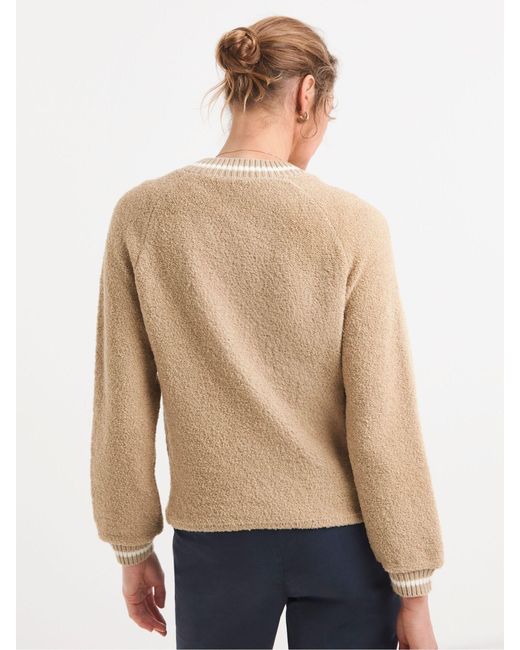 JD Williams Natural Boucle Knitted Bomber Jacket