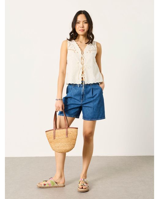 FatFace Blue Fatface Mia Denim Shorts